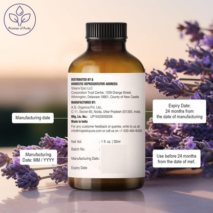 Majestic Pure Lavender Essential Oil - 100% Pure & Natural, 1 Fl Oz