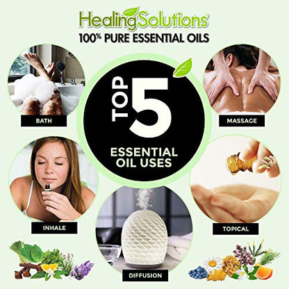Healing Solutions Organic Lavender Essential Oil 4 oz (120 ml) – Pure & Undiluted