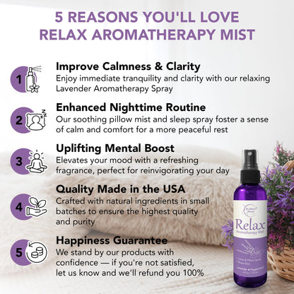 Relax Lavender Sleep Spray – Linen & Pillow Mist, 4oz | Brookethorne Naturals