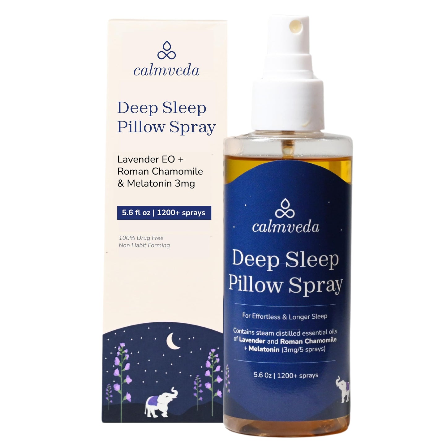 Lavender Pillow Spray with Melatonin (3mg) – Deep Sleep Mist | 1200+ Sprays