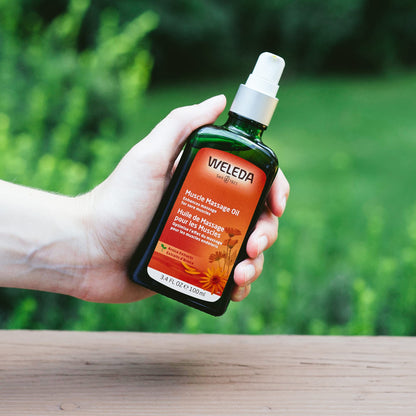 Weleda Arnica Muscle Massage Oil – 3.4 oz | Plant-Rich Oil Blend with Birch, Sunflower & Olive Oils