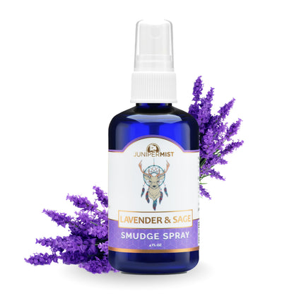 Lavender & Sage Smudge Spray (4oz) – Smokeless, Calming Energy Cleansing