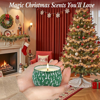 Christmas Candle Gift Set for Women - 4 Pack Soy Wax Aromatherapy Candles
