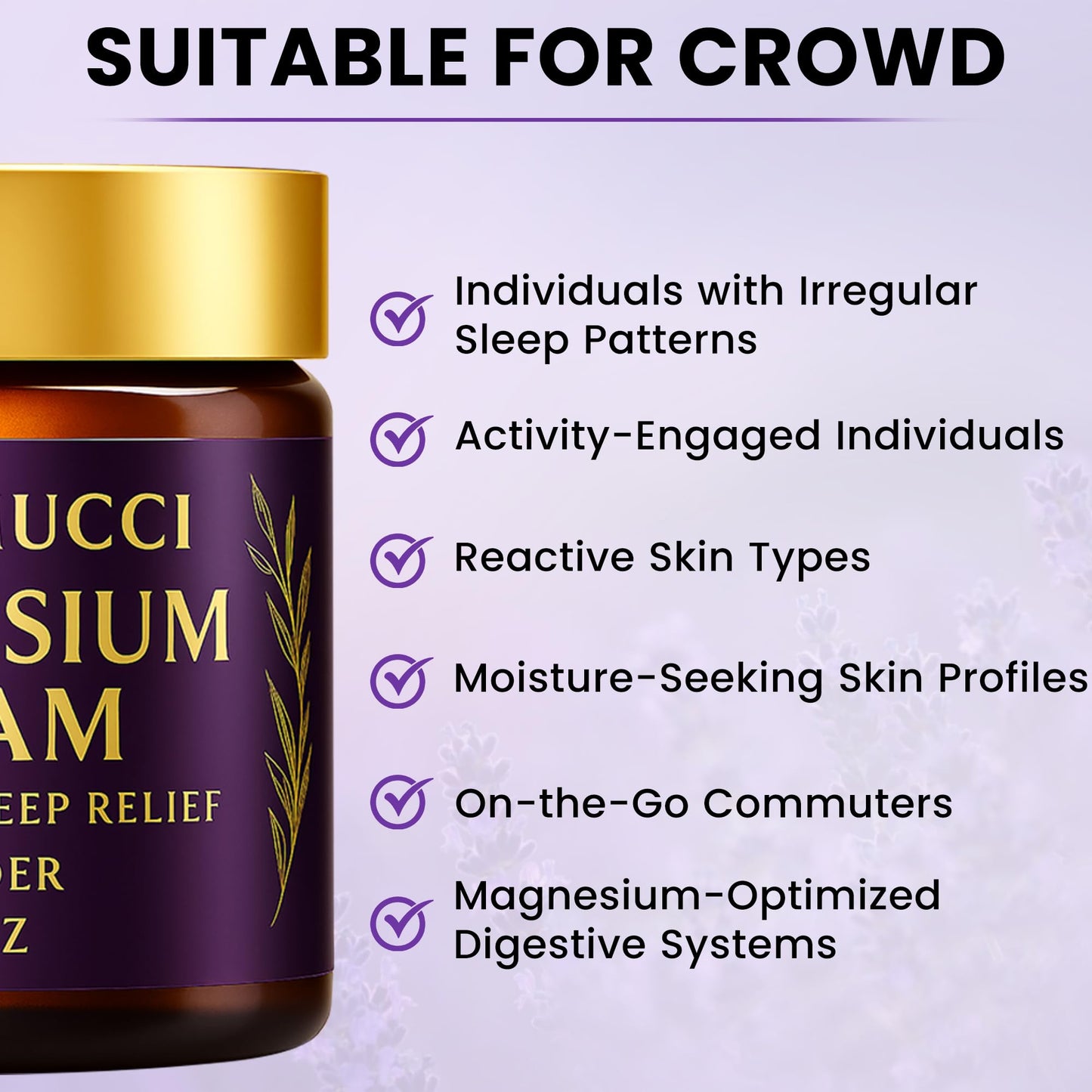 Magnesium Cream for Nighttime Relief - Magnesium Chloride Body Balm - Sleep Support