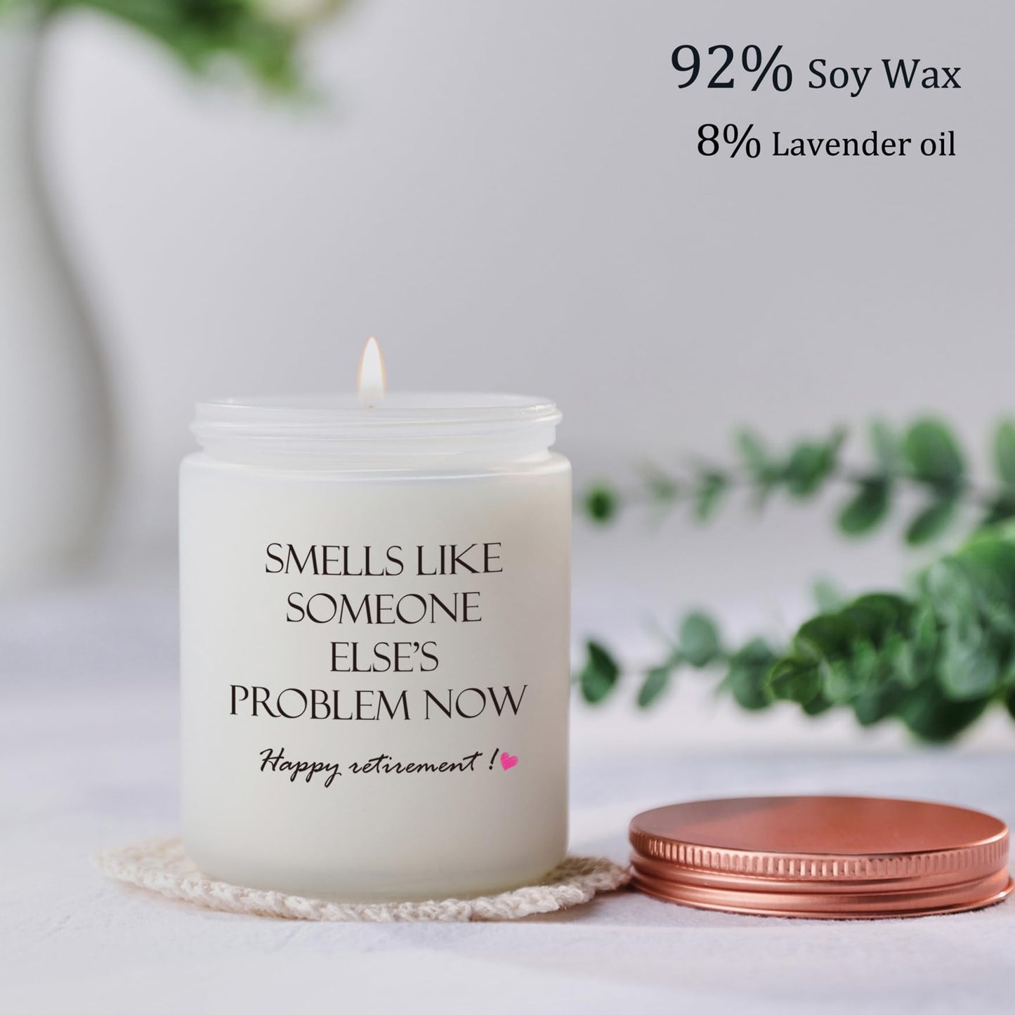 Retirement Gifts for Women & Men | Lavender Scent Candle - Funny 2025 Gift Idea