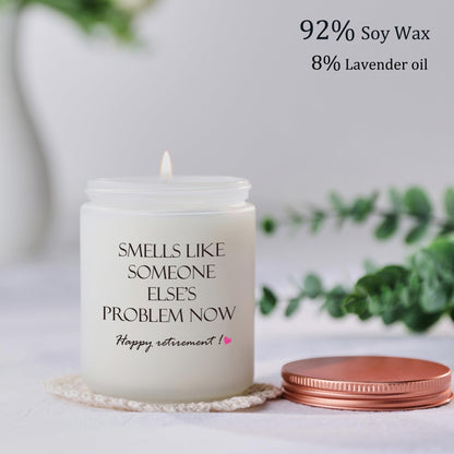 Retirement Gifts for Women & Men | Lavender Scent Candle - Funny 2025 Gift Idea