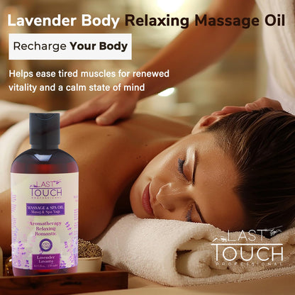 Lavender Sensual Massage Oil for Couples - Date Night, Aromatherapy, Aphrodisiac - 8.45 Fl Oz