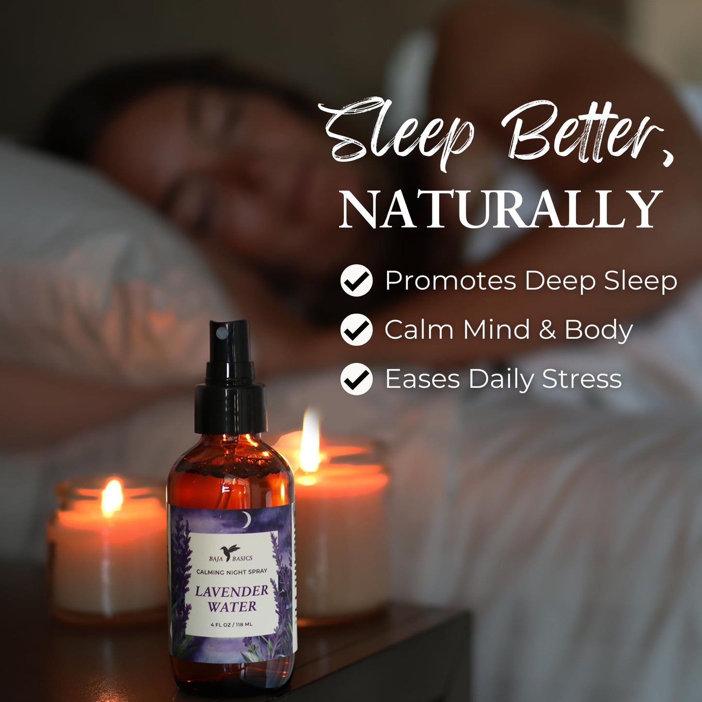 Lavender Sleep Spray – Soothing Pillow Mist for Deep Relaxation & Restful Nights (4 oz)