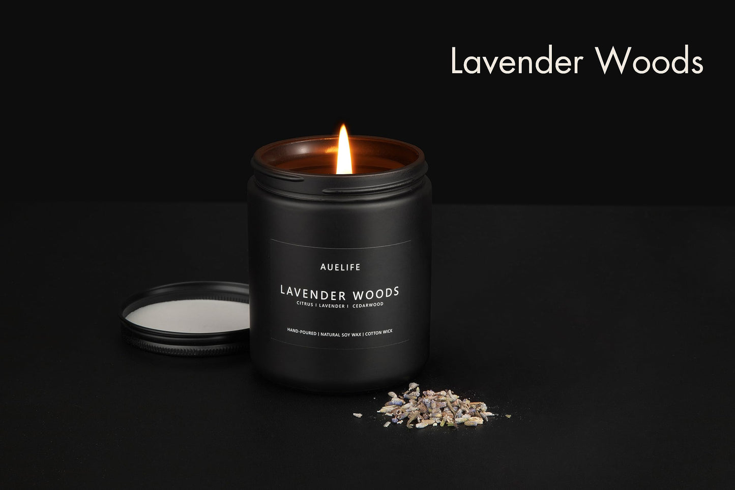 Lavender & Wood Scented Candle for Men | Masculine Gift