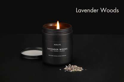 Lavender & Wood Scented Candle for Men | Masculine Gift