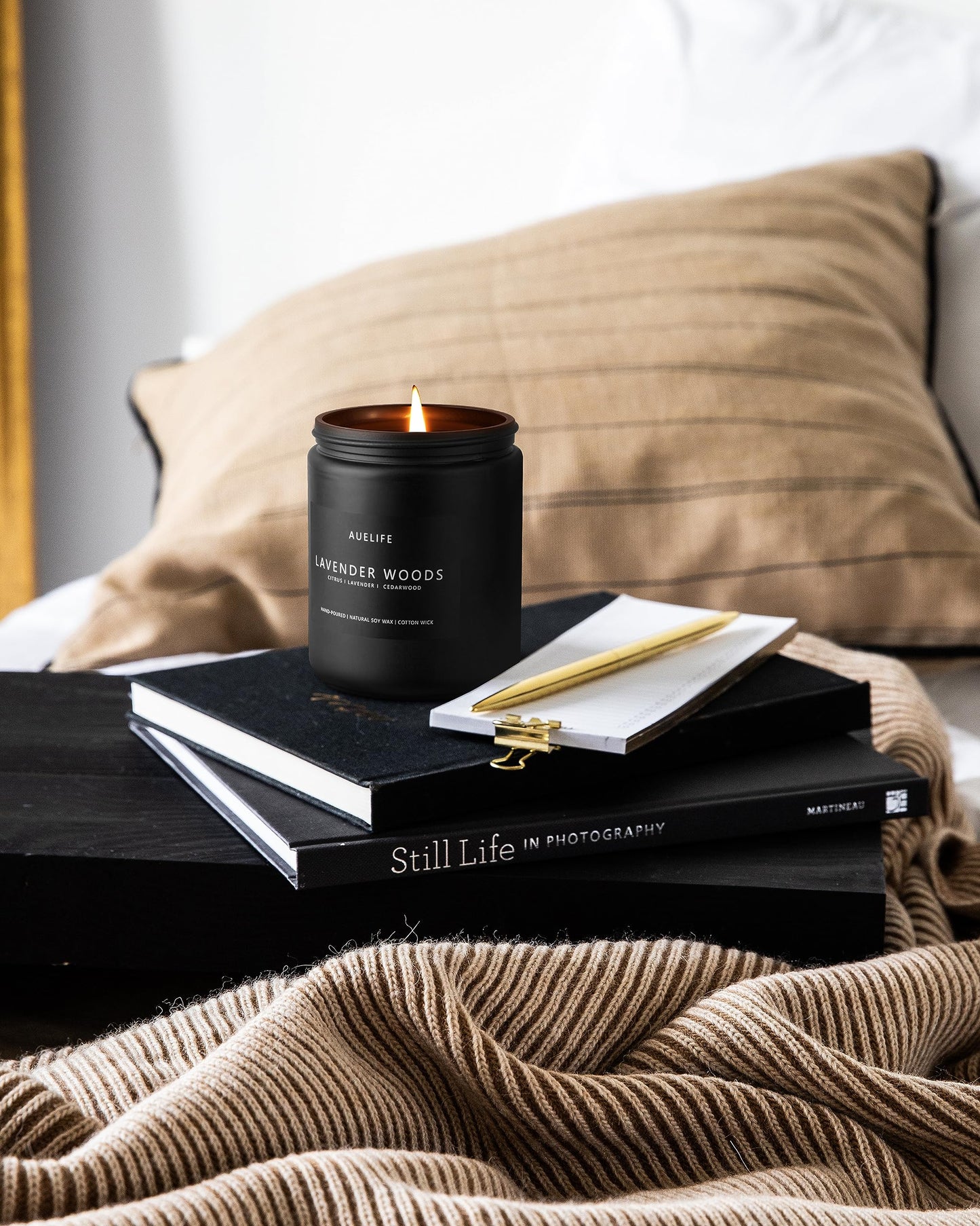 Lavender & Wood Scented Candle for Men | Masculine Gift