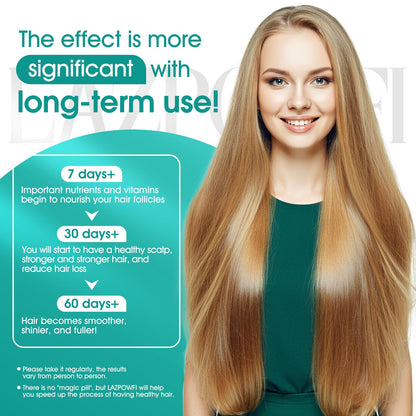 Lazpowfi Hair Growth Supplements - Biotin 10000mcg, 30-in-1 Vitamins