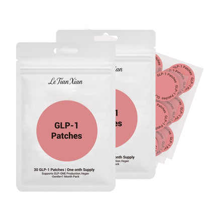 Le Tian Xian GLP-1 Patch – 8-Hour Wear, Gentle Hypoallergenic Formula, 30 Patches (Pack of 2)
