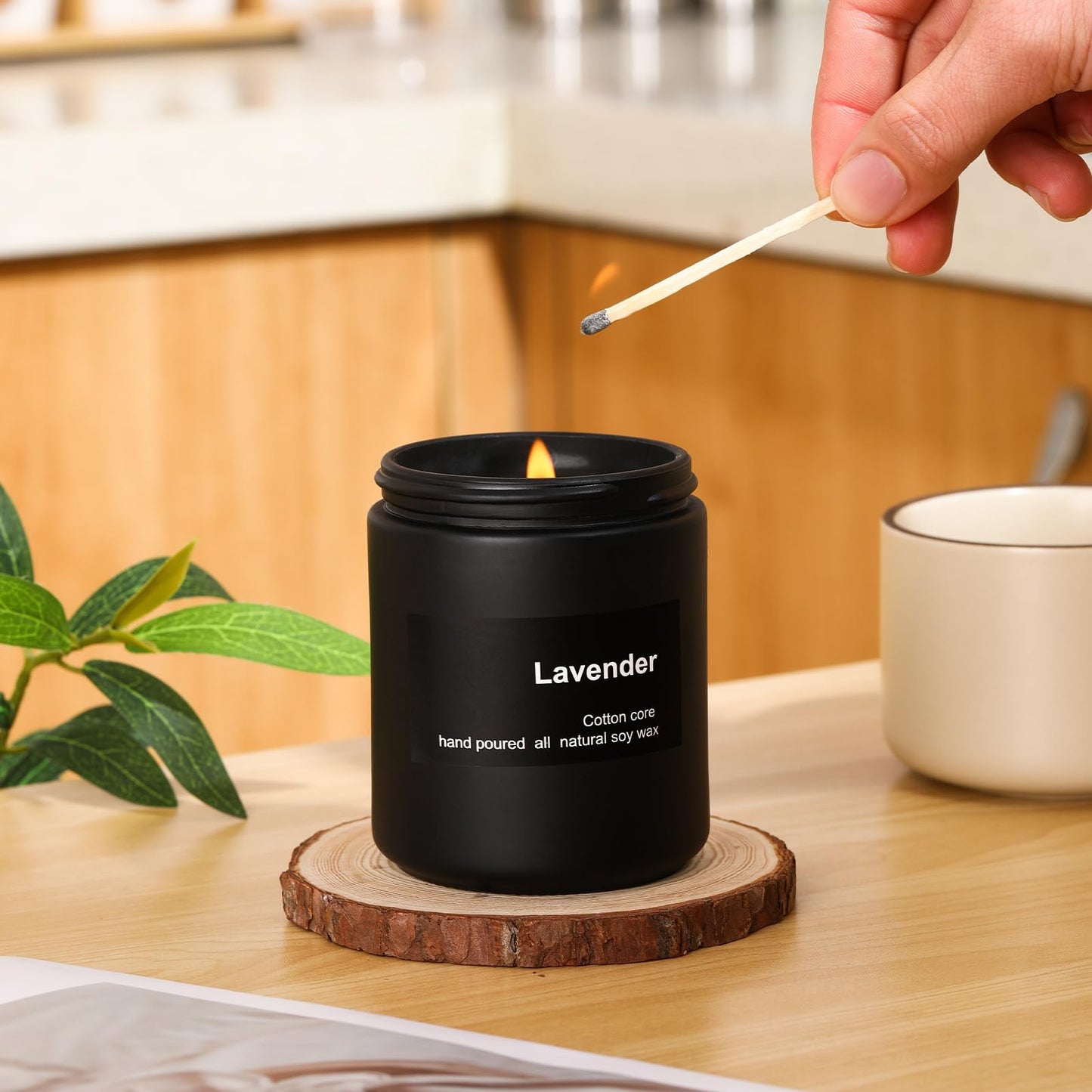 Sandalwood Scented Candle for Women — 7oz Soy Wax, Exquisite Frosted Glass, Gift-Ready
