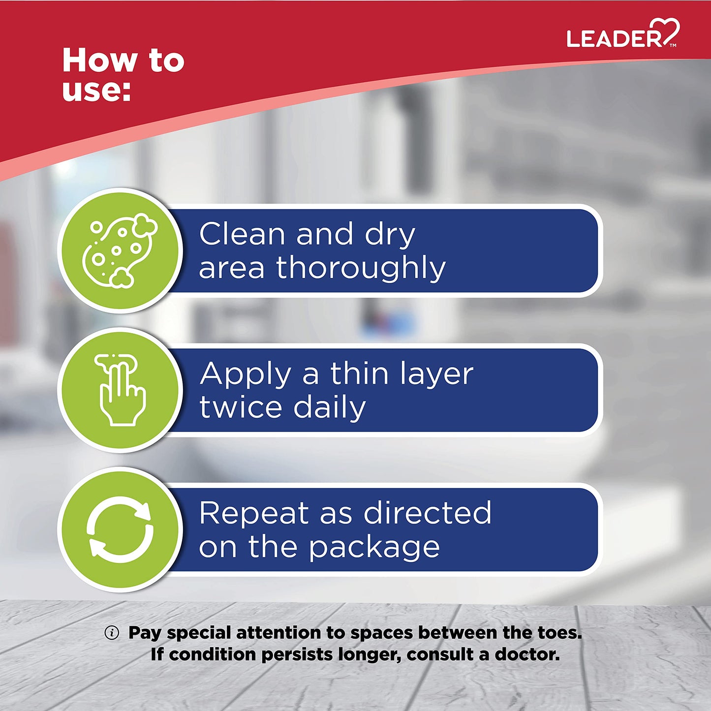 LEADER Athlete's Foot AF Powder – Moisture Absorbing, Talc-Free, 2.5 oz