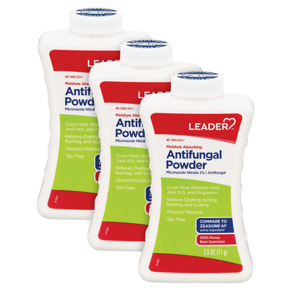 LEADER Athlete's Foot AF Powder – Moisture Absorbing, Talc-Free, 2.5 oz