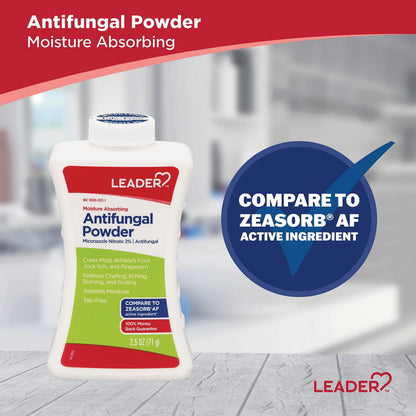 Leader Moisture-Absorbing Talc-Free Powder for Skin – 2.5 oz