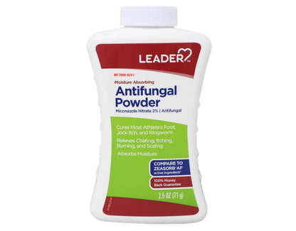 Leader Moisture-Absorbing Talc-Free Powder for Skin – 2.5 oz