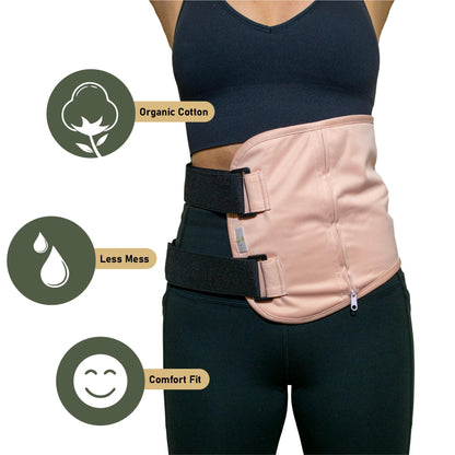 Four Leaf Naturals Organic Castor Oil Pack Wrap Kit – Liver Support, No-Leak Comfort