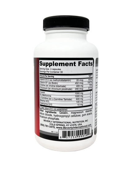 Beverly International Lean Out 120 Caps | Fat Burner with Metabolic Support | Lipotropics | AM & PM Stackable