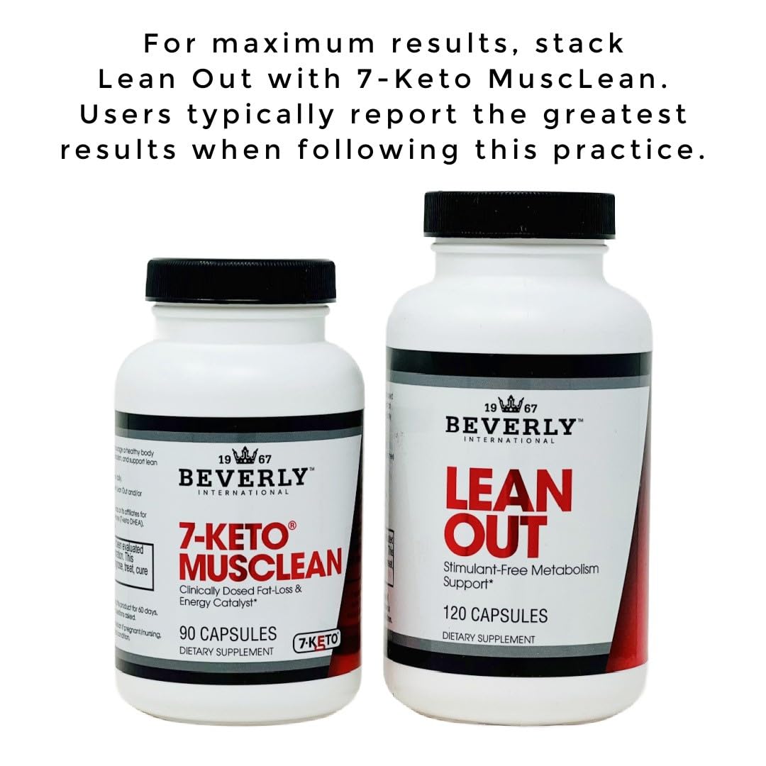 Beverly International Lean Out 120 Caps | Fat Burner with Metabolic Support | Lipotropics | AM & PM Stackable