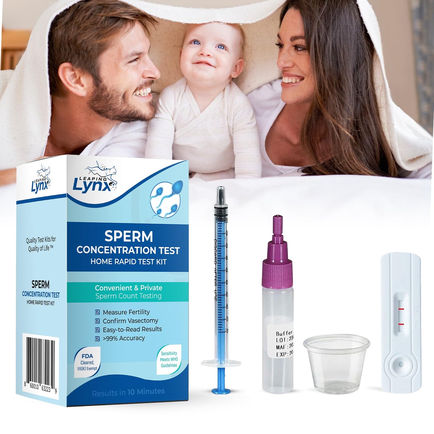 Male Fertility Test Kit – Sperm Count, Home Semen Analysis | Leaping Lynx