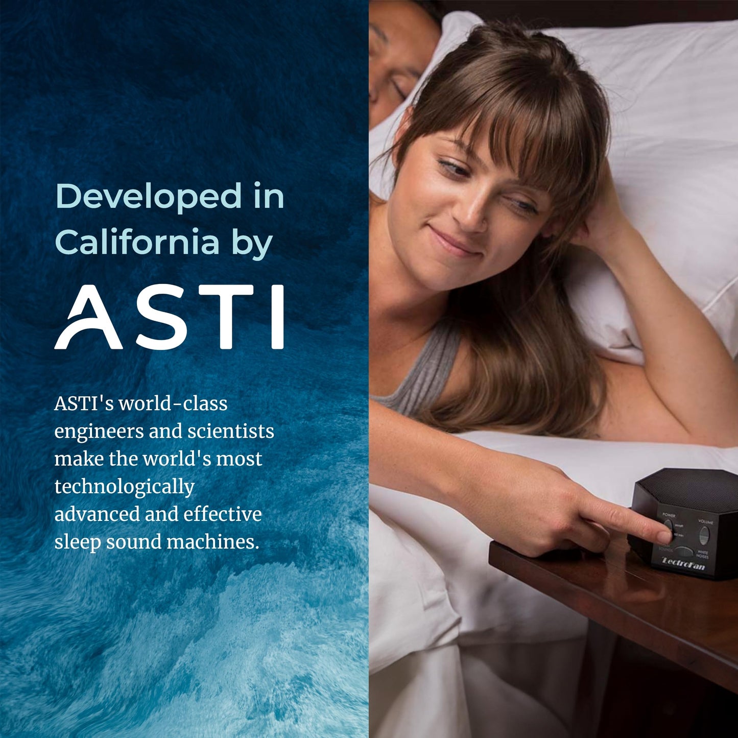 LectroFan Classic White Noise Machine by Adaptive Sound Technologies – Compact, Non-Looping Sounds for Sleep, Travel, and Study