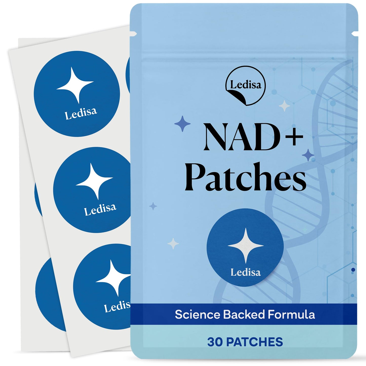 Ledisa NAD Patches for Energy & Healthy Aging | NAD+ Patch with CoQ10 & Nicotinamide