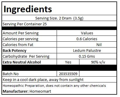 Homeomart.com Ledum Palustre Homeopathy Pellets (Pills) in 6C Potency, Pack of 3