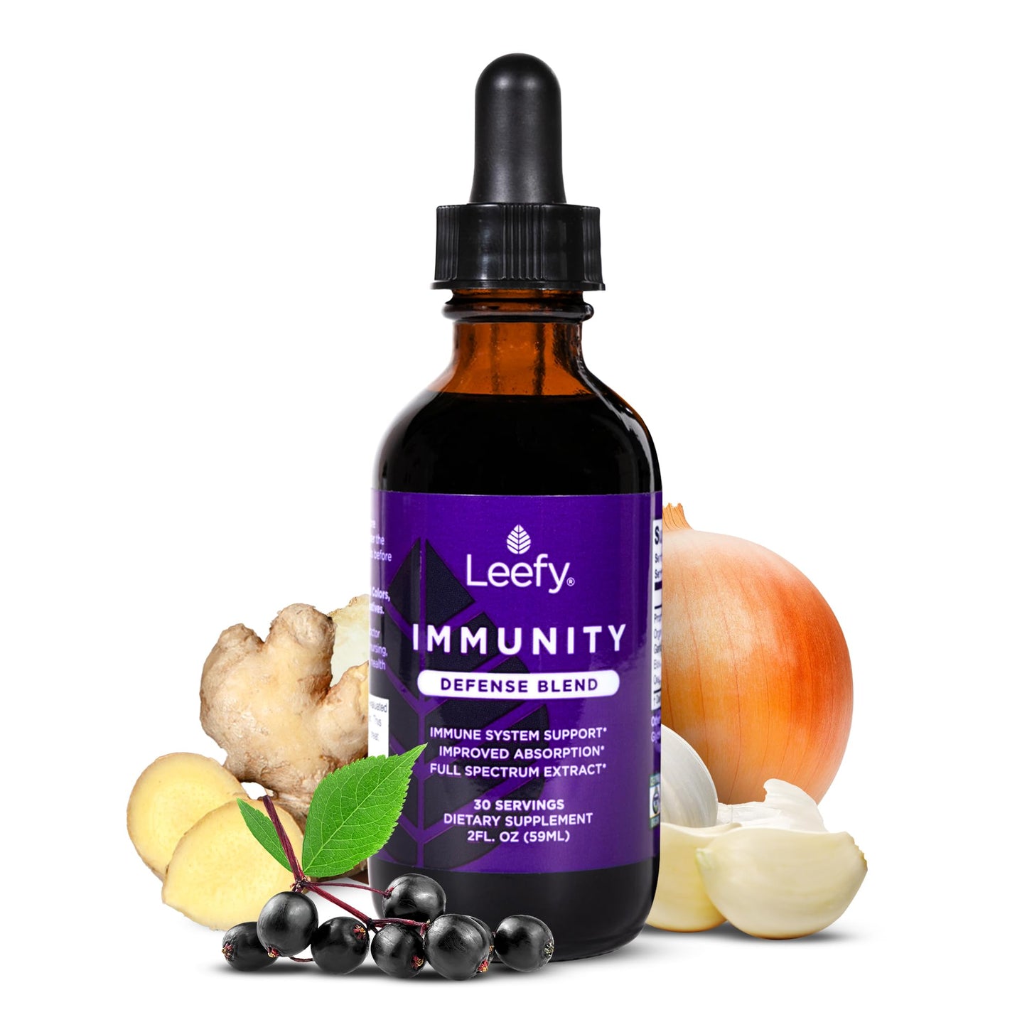 Leefy Organics Immunity Defense Blend – Organic Immune Support (2 oz)