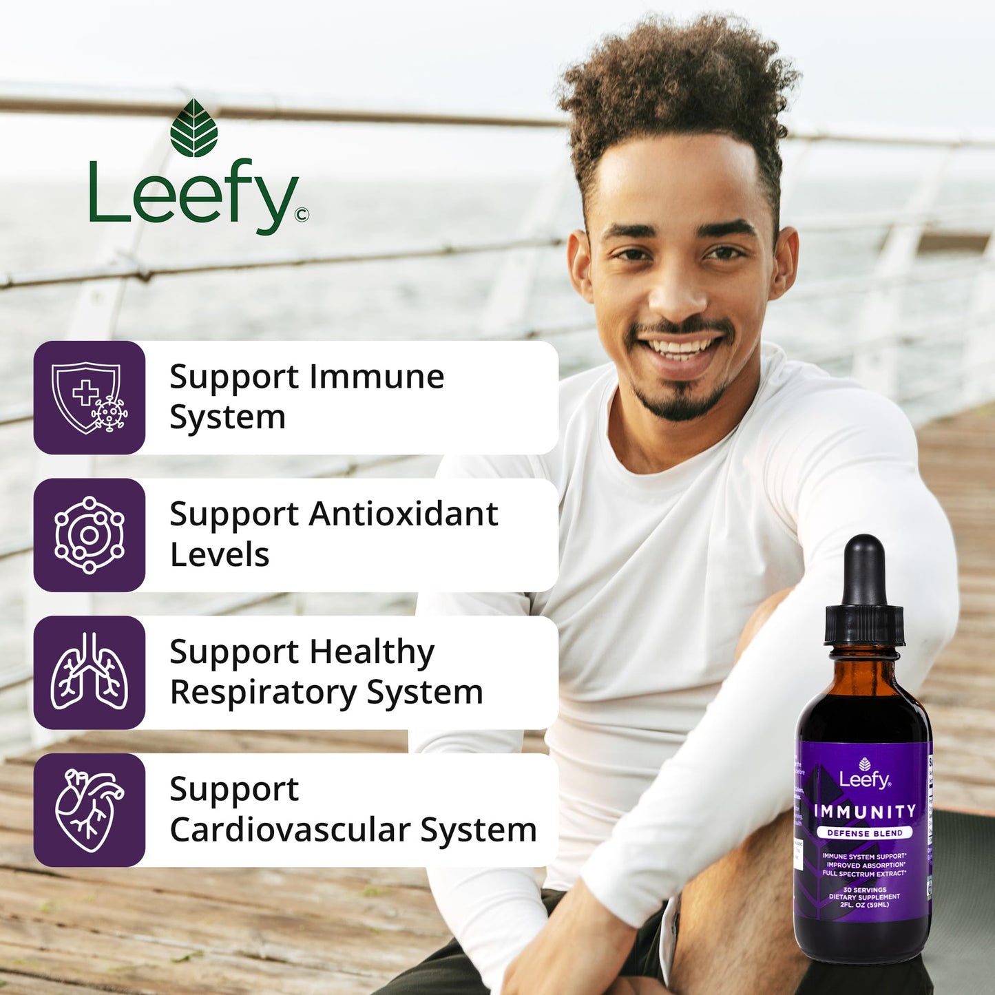 Leefy Organics Immunity Defense Blend – Organic Immune Support (2 oz)