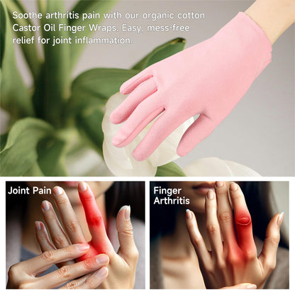 Leekalos 2 Pack Castor Oil Pack for Fingers – Easy-to-Apply Wrap for Hand Arthritis Relief