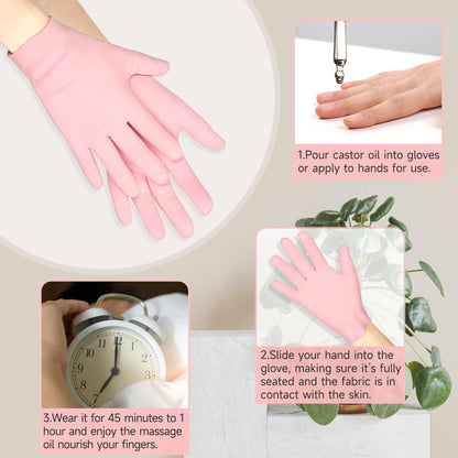 Leekalos 2 Pack Castor Oil Pack for Fingers – Easy-to-Apply Wrap for Hand Arthritis Relief