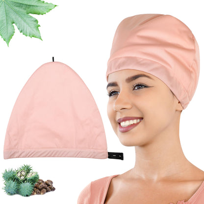 Leekalos Castor Oil Pack Wrap for Women | Reusable Organic Hair Growth Head Cap