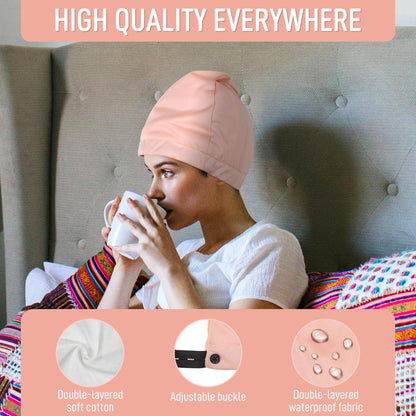 Leekalos Castor Oil Pack Wrap for Women | Reusable Organic Hair Growth Head Cap
