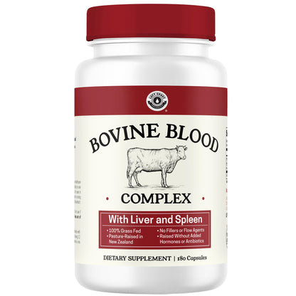 Left Coast Performance Grass-Fed Bovine Blood & Beef Liver Supplement – NZ Pasture Raised, Freeze-Dried, 180 Capsules