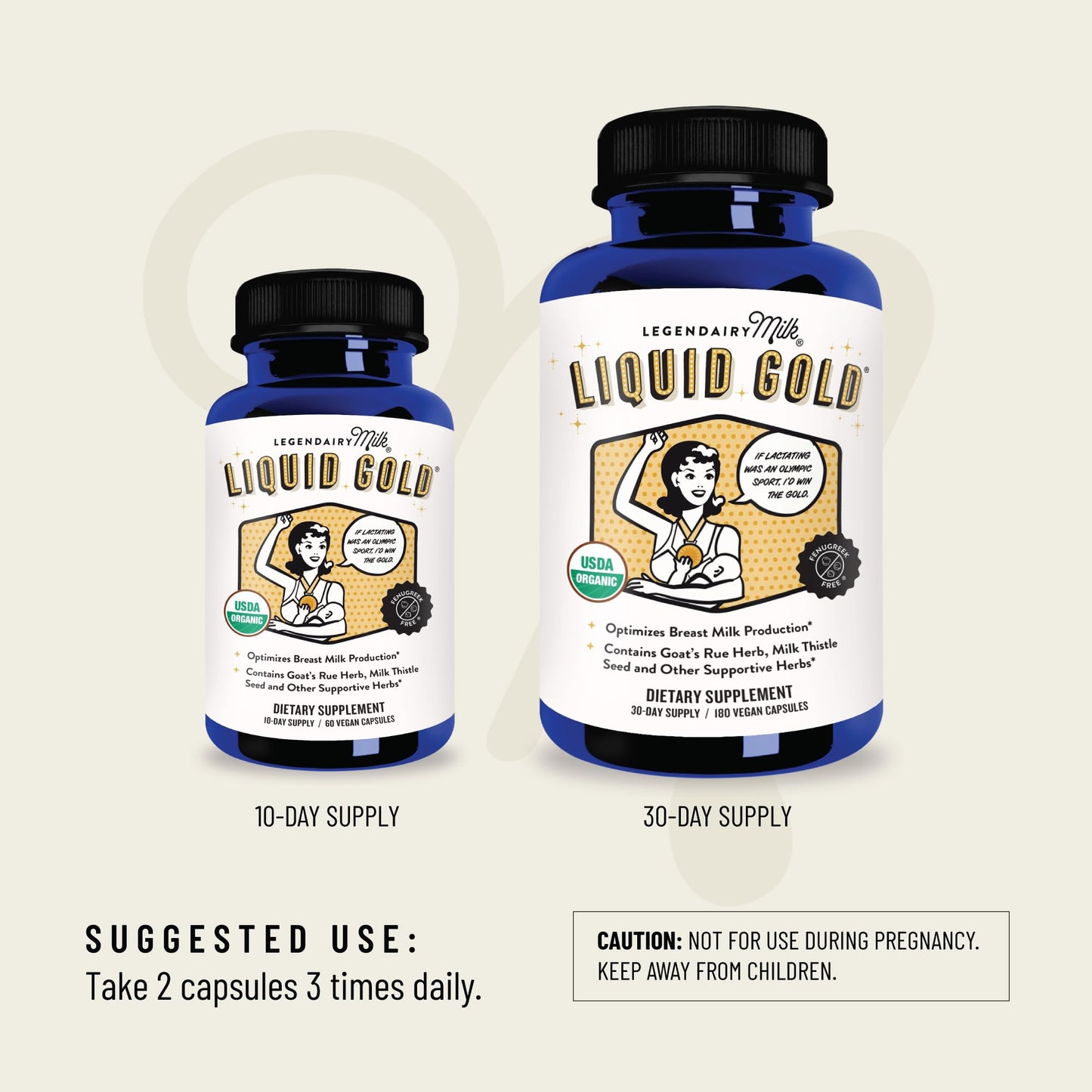 Legendairy Milk Liquid Gold Lactation Support – Organic Goats Rue & Herbs | 60 Count