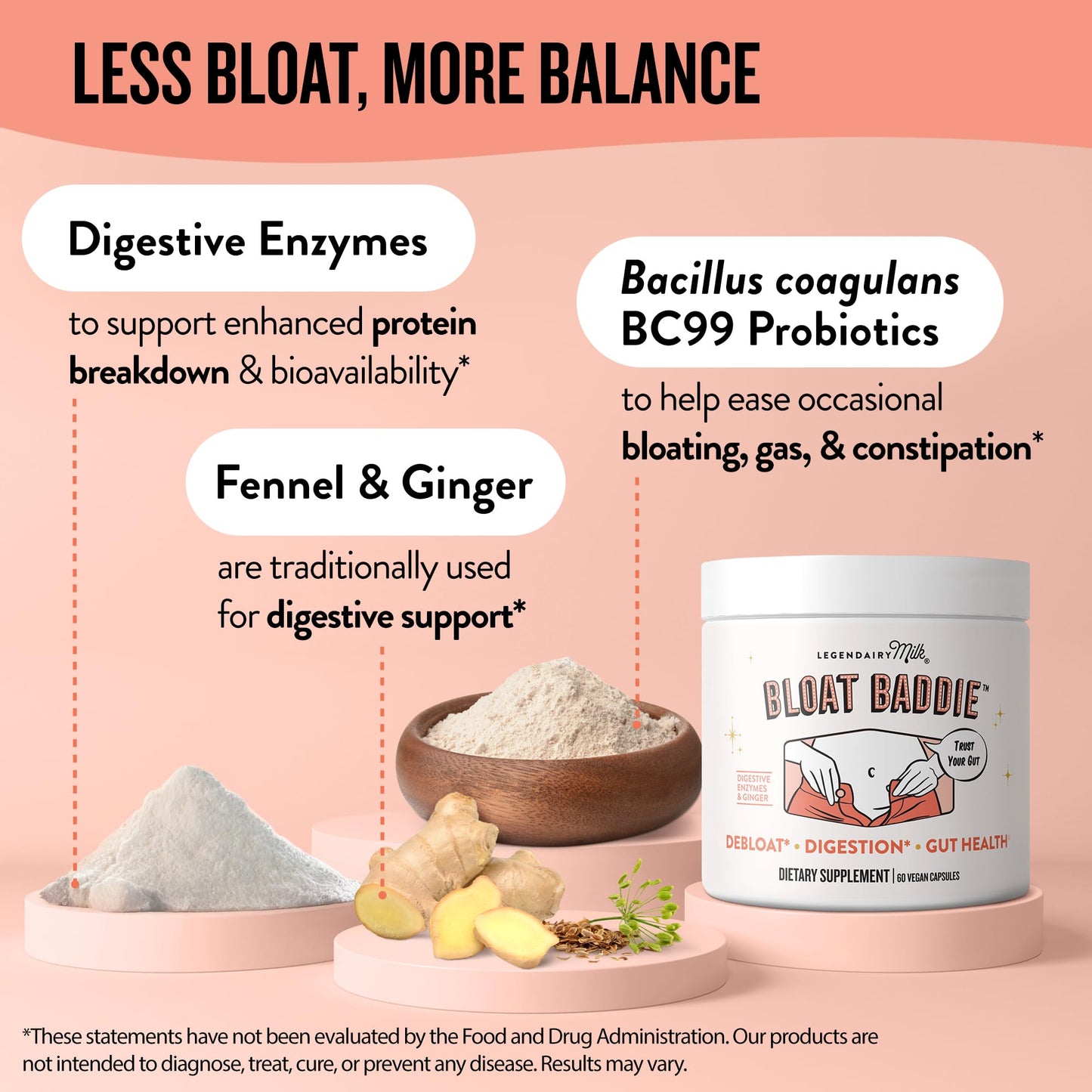Legendairy Milk Digestive Enzymes for Women – Probiotics, Gut Health & Bloat Relief