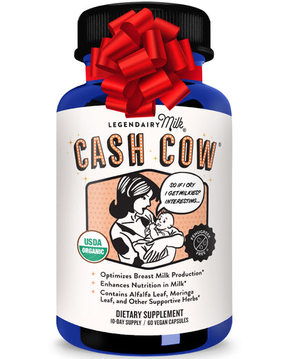 Legendairy Milk Cash Cow Lactation Supplement – Organic Moringa, Alfalfa & Goat's Rue, Fenugreek-Free | 60 Capsules