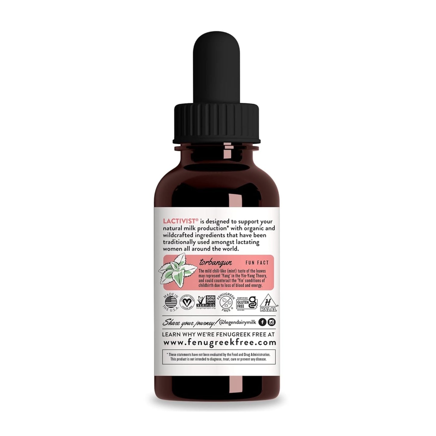 Legendairy Milk Lactivist Drops – Organic Torbangun for Lactation | Alcohol-Free, Made in USA, 2 fl oz