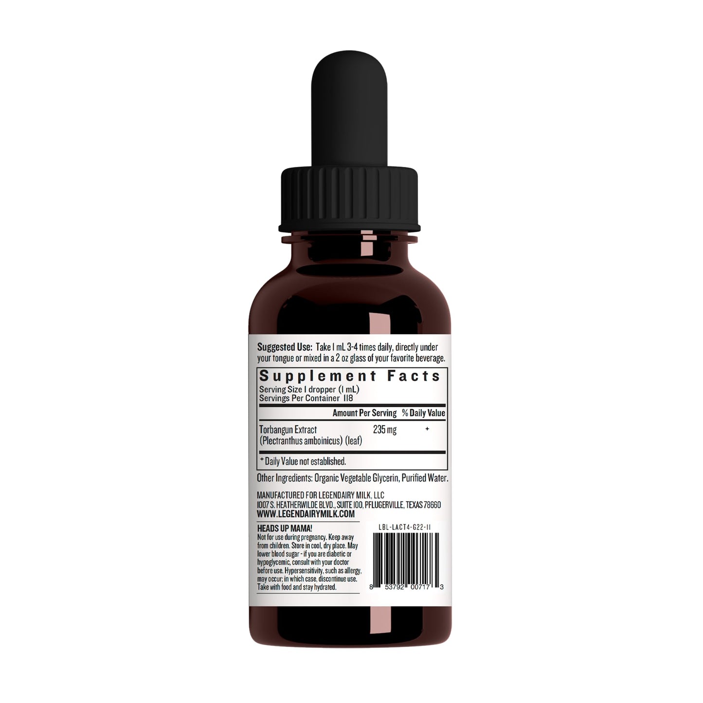 Legendairy Milk Lactivist Drops – Organic Torbangun Lactation Support, Alcohol Free, Made in USA