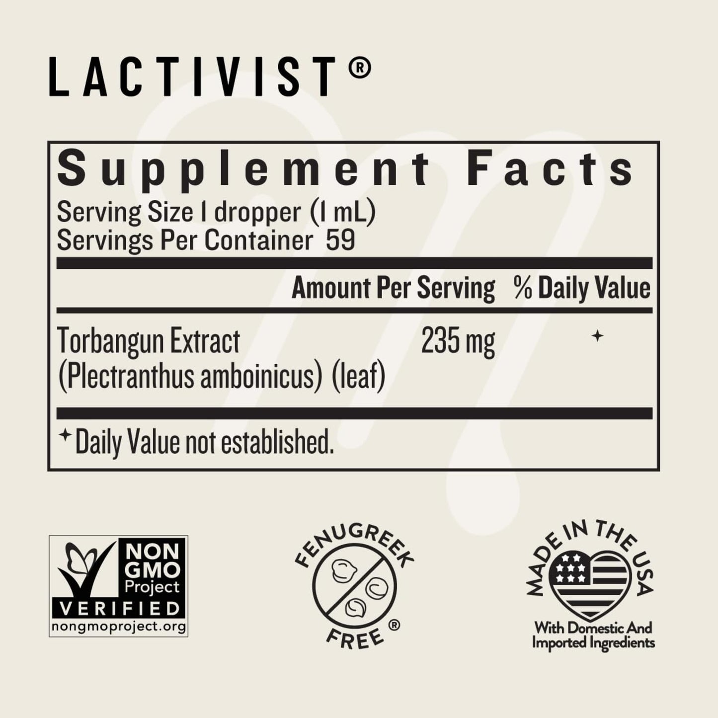 Legendairy Milk Lactivist Drops – Organic Torbangun for Lactation | Alcohol-Free, Made in USA, 2 fl oz