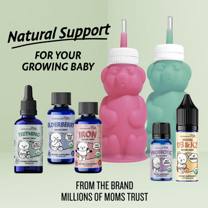 Legendairy Milk Organic Teething Drops - Baby Teething Relief Drops, Clove & Chamomile, Sugar Free, 120 Servings