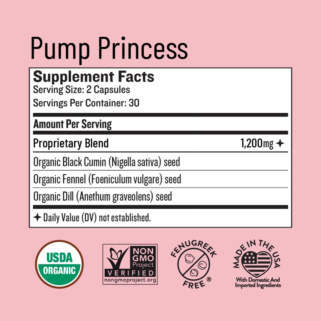 Legendairy Milk Pump Princess Lactation Supplement – Increase Milk Supply (60 Capsules) – Fenugreek-Free