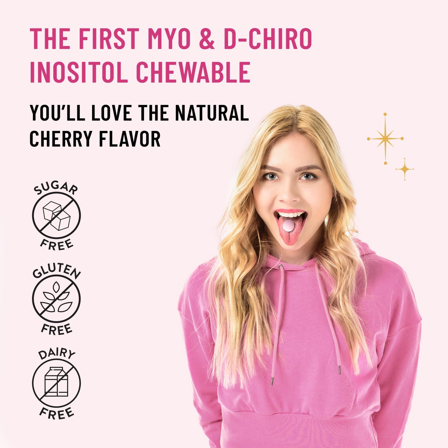 Legendairy Milk Pure Inositol Chewable Tablets - Myo-Inositol & D-Chiro Inositol for Hormonal Balance & Fertility - 40:1 Ratio - 30 Day Supply