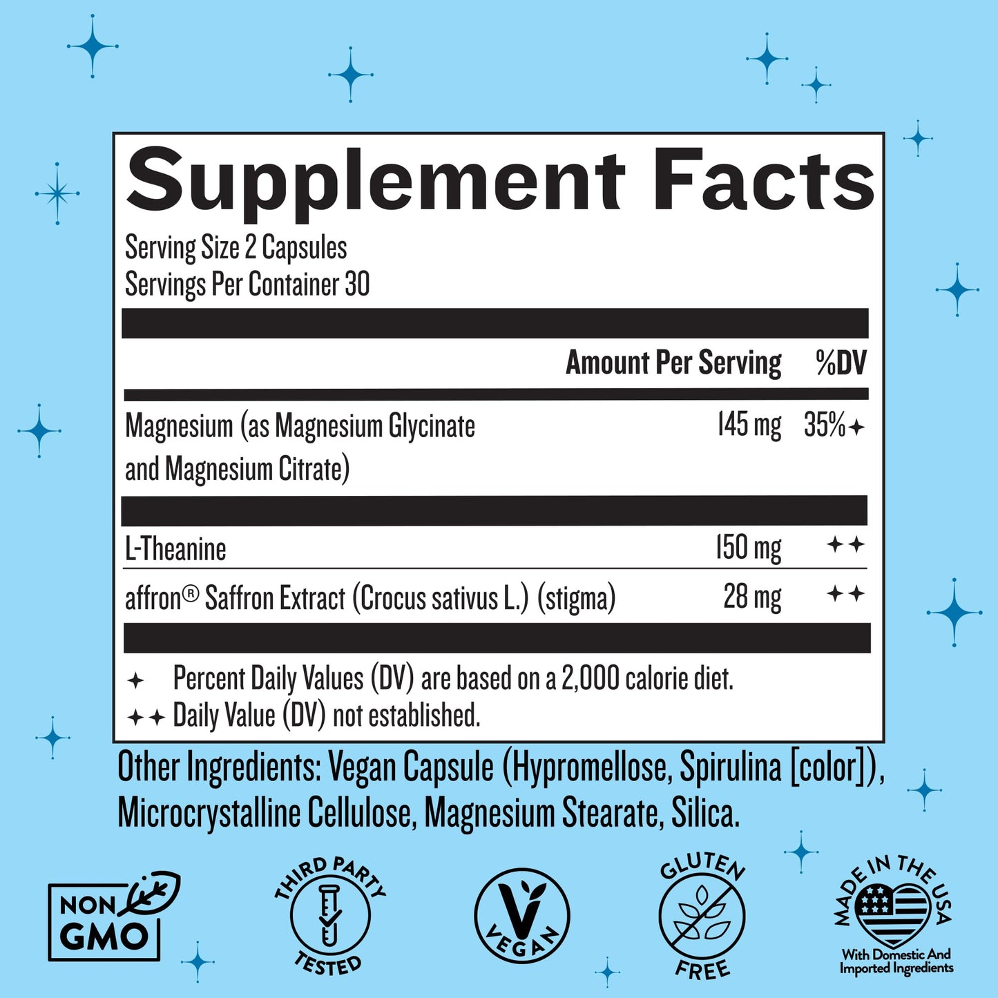 Miss Bliss Daily Stress Support – Saffron, L-Theanine & Magnesium | Legendairy Milk 60 Capsules