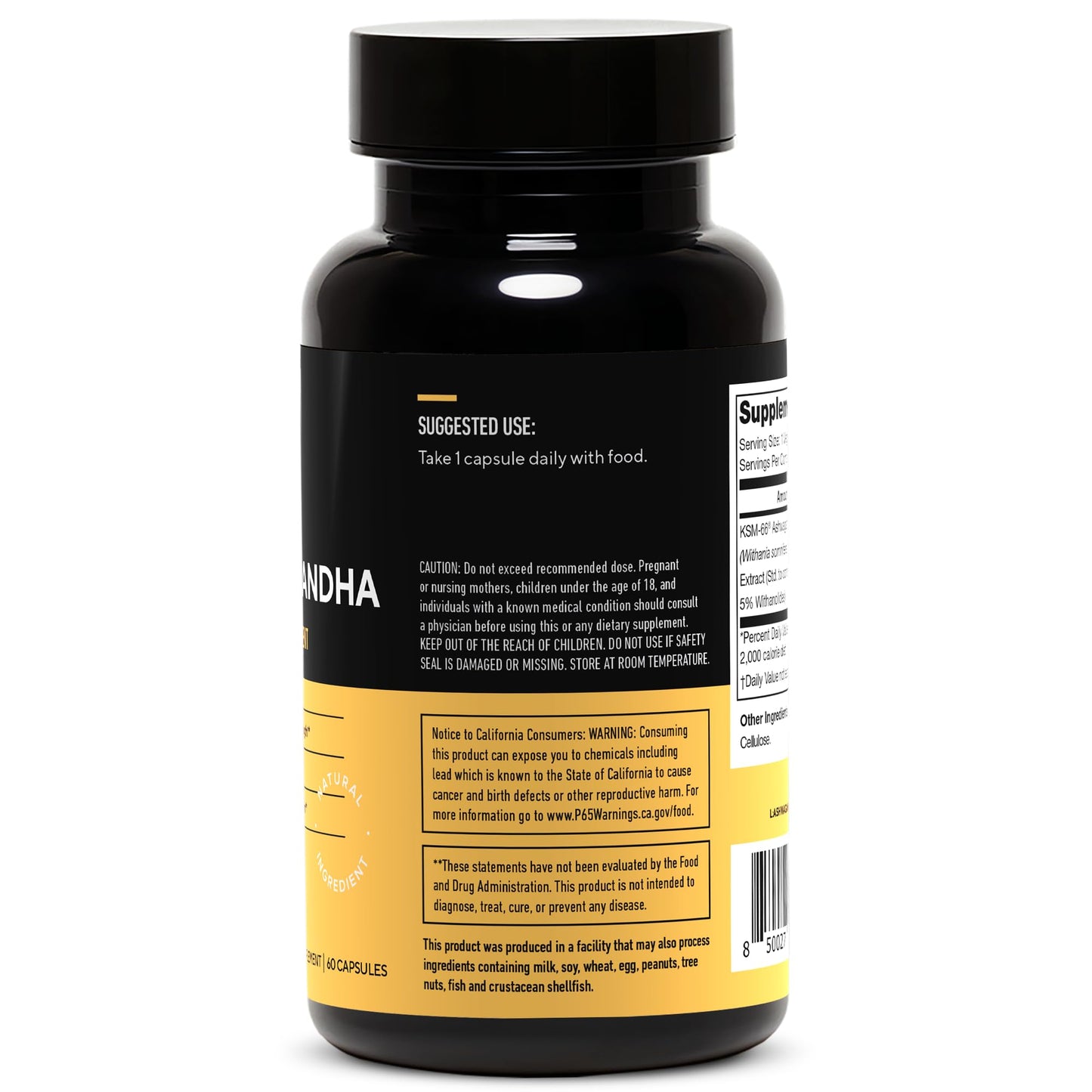 LEGION KSM-66 Ashwagandha Root Extract - Extra Strength (60 Servings)