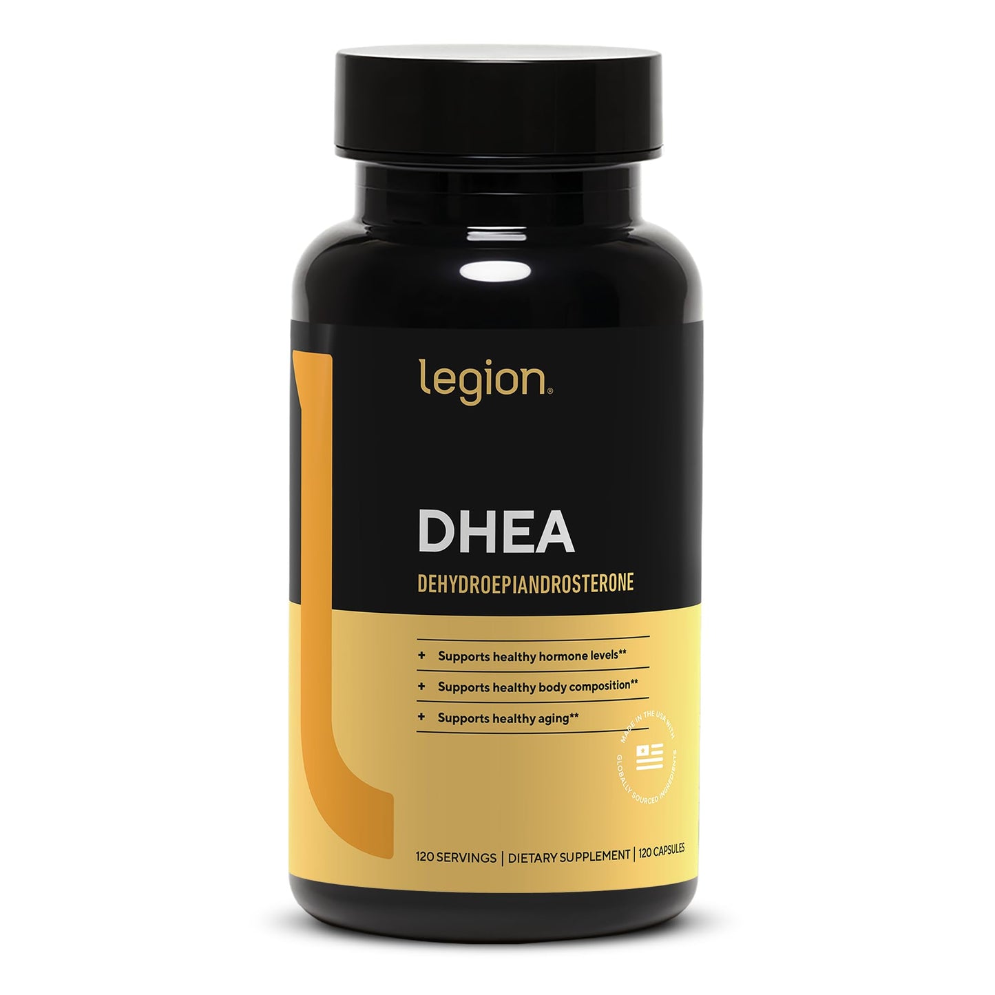 LEGION DHEA 50mg - Hormone Balance, Energy & Immune Support (Non-GMO, Gluten-Free)