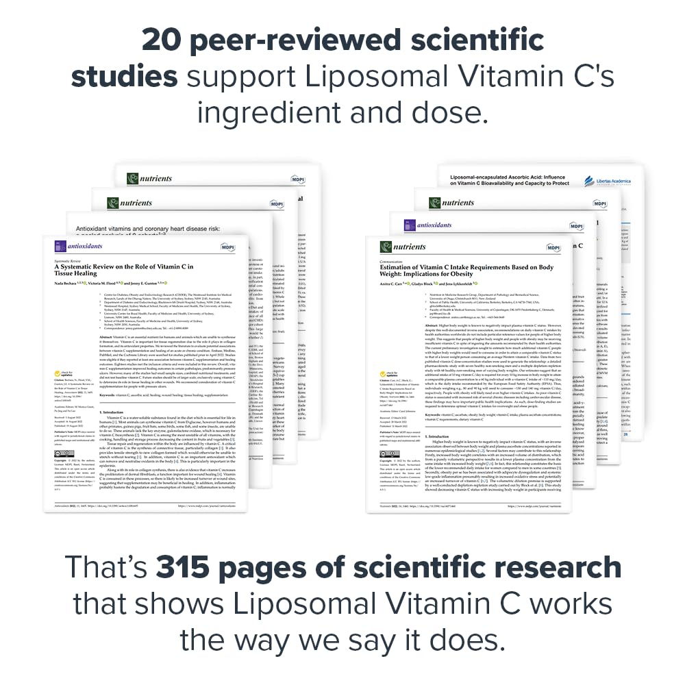 LEGION Liposomal Vitamin C Supplement - High-Absorption 500mg Vitamin C for Immune Support (60 Capsules)