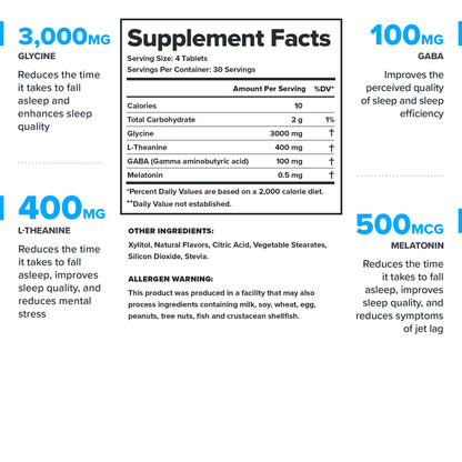 Legion Lunar Sleep Aid Chewables | Melatonin, L-Glycine – 30 Servings